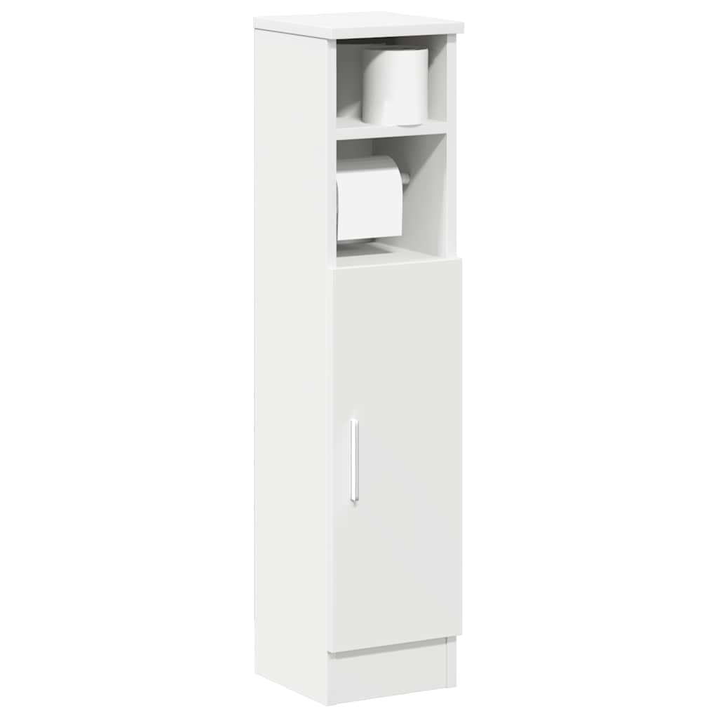badeværelsesskab med rulleholder 20,5x22x90 cm hvid billede