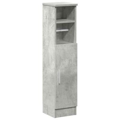 badeværelsesskab med rulleholder 20,5x22x90 cm betongrå
