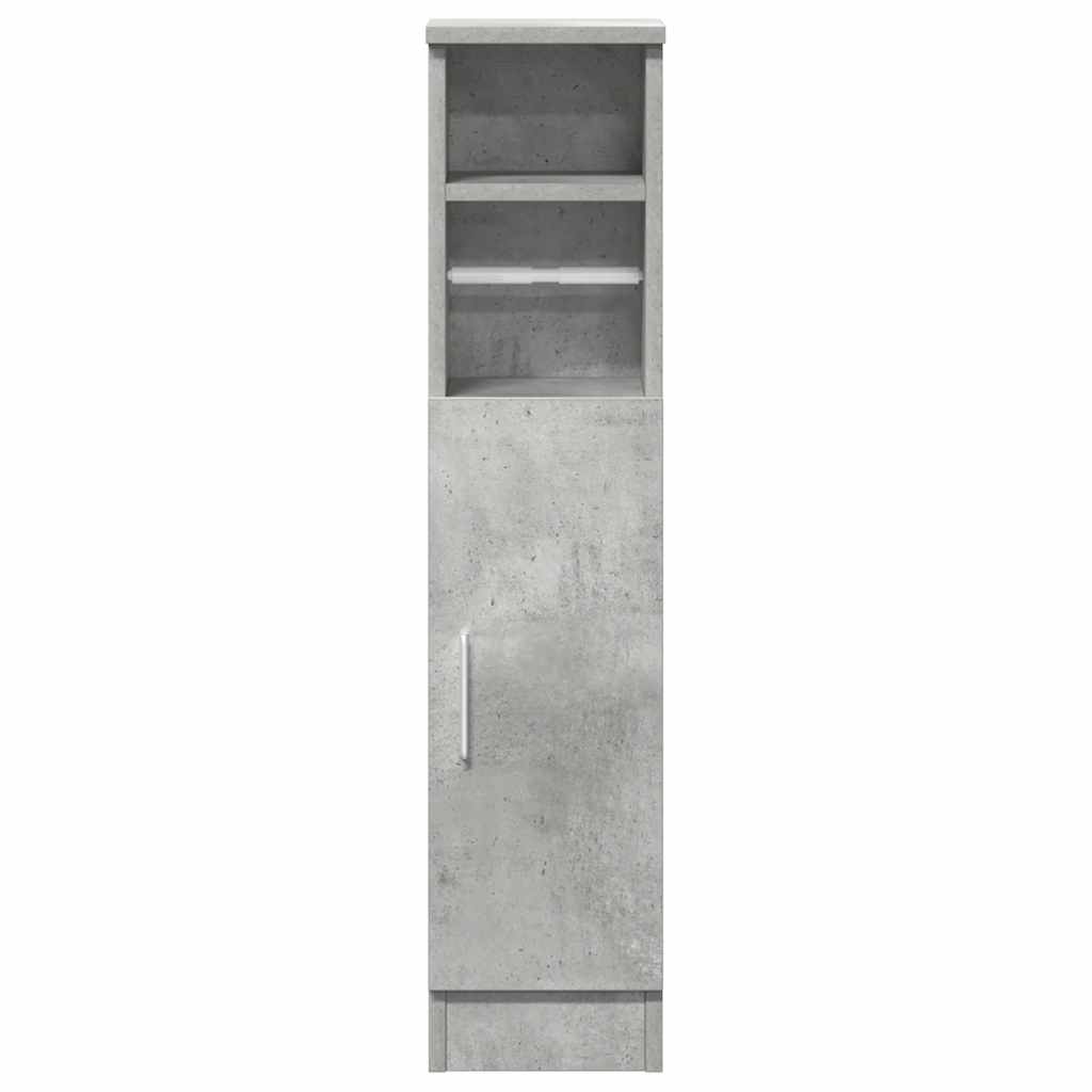 badeværelsesskab med rulleholder 20,5x22x90 cm betongrå