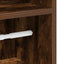 badeværelsesskab med rulleholder 20,5x22x90 cm røget egetræ