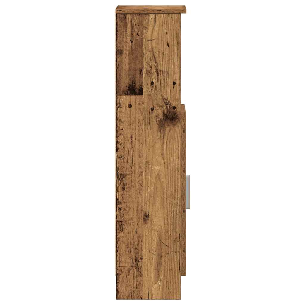 badeværelsesskab med rulleholder 20,5x22x90 cm antikt træ