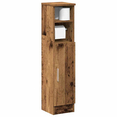 badeværelsesskab med rulleholder 20,5x22x90 cm antikt træ
