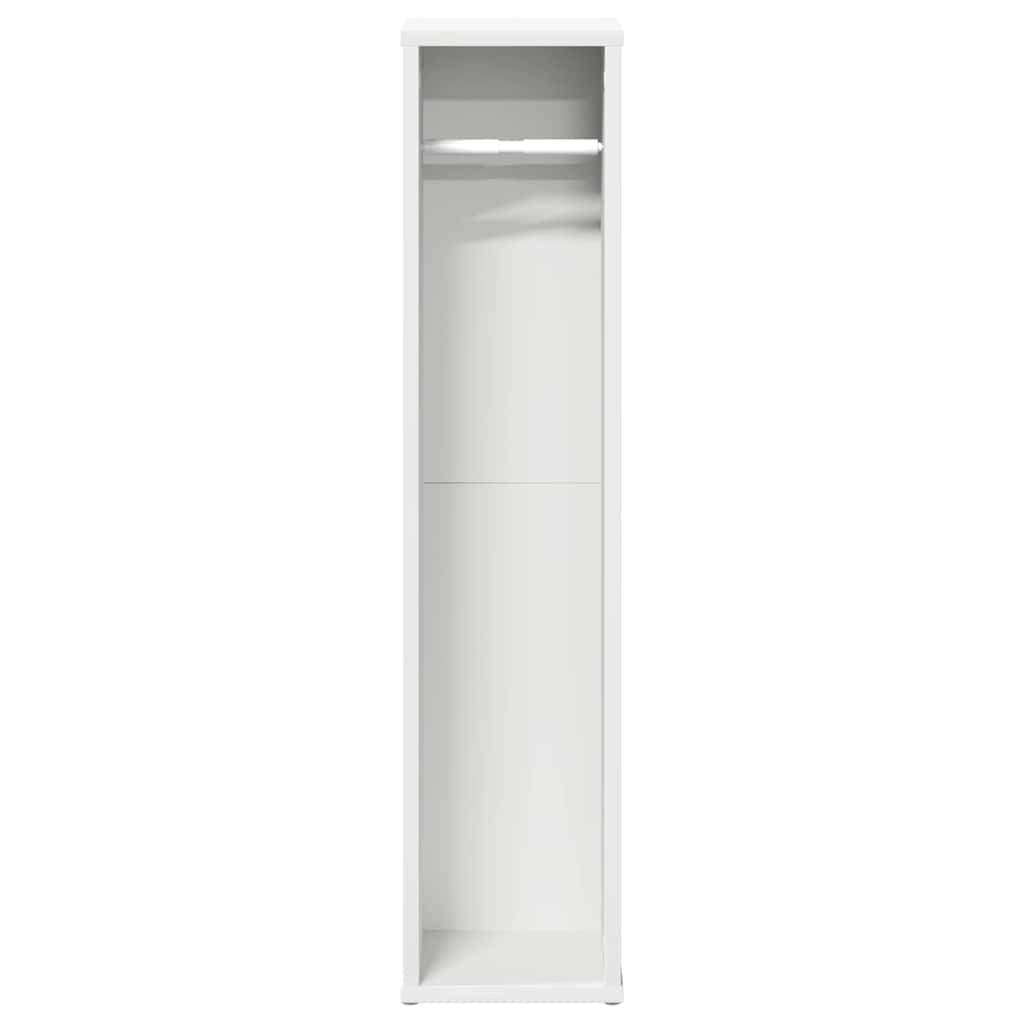 badeværelsesskab med rulleholder 20,5x20x90 cm hvid