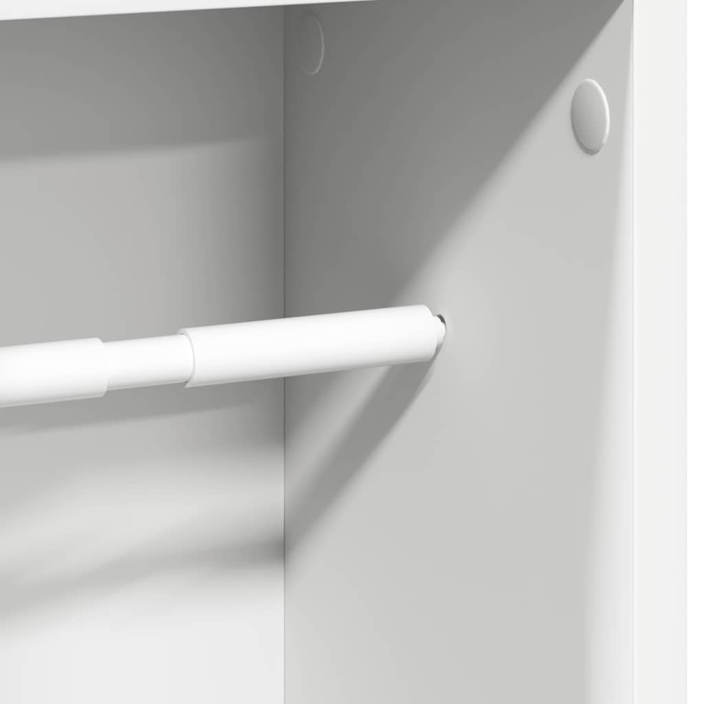 badeværelsesskab med rulleholder 20,5x20x90 cm hvid