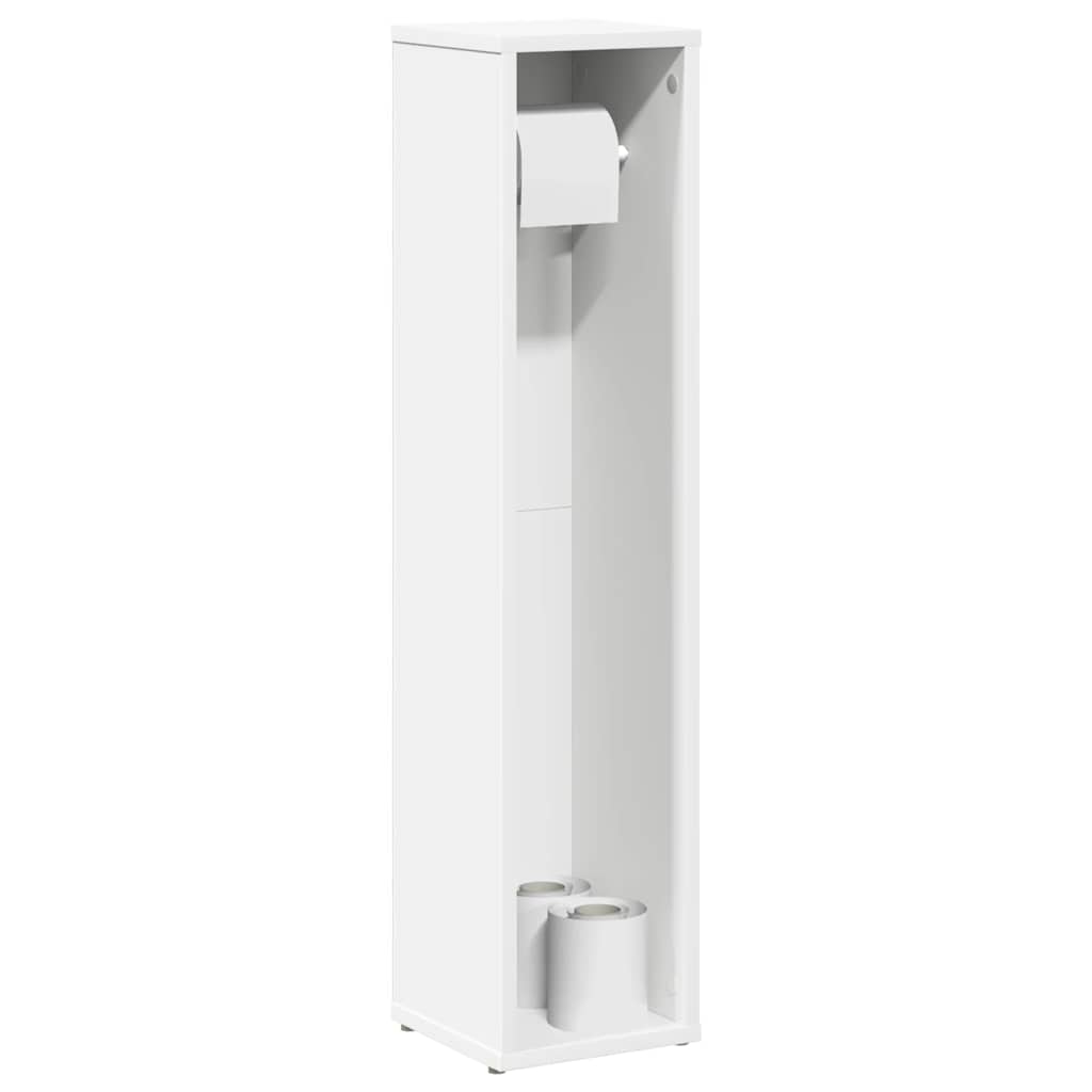 badeværelsesskab med rulleholder 20,5x20x90 cm hvid billede
