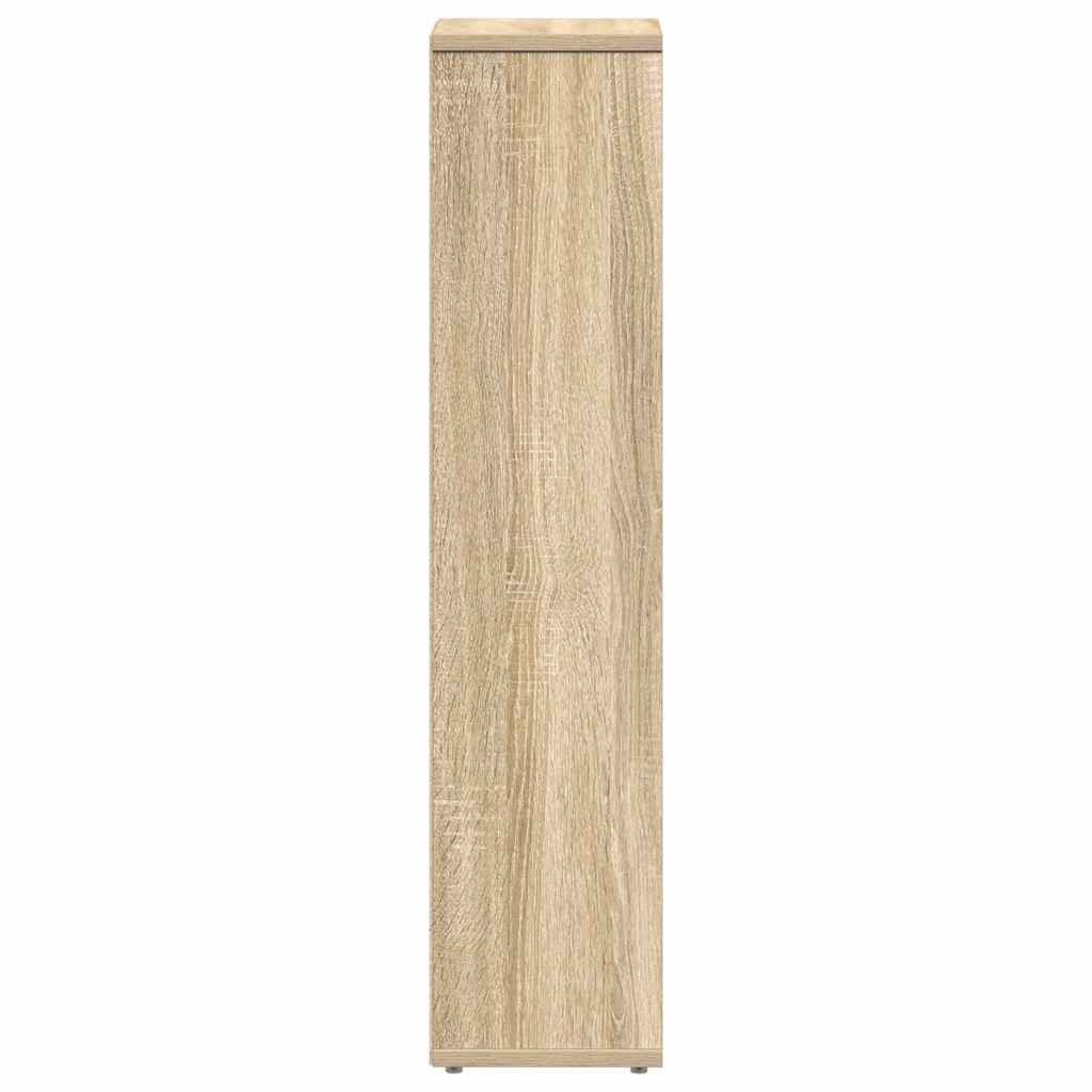 badeværelsesskab med rulleholder 20,5x20x90 cm sonoma-eg