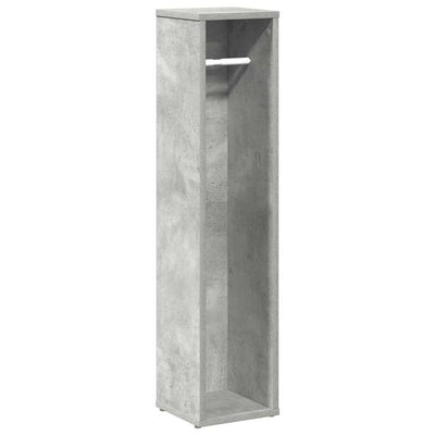 badeværelsesskab med rulleholder betongrå 20,5x20x90 cm