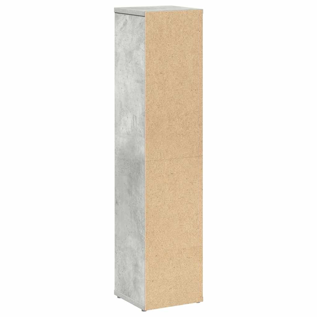 badeværelsesskab med rulleholder betongrå 20,5x20x90 cm