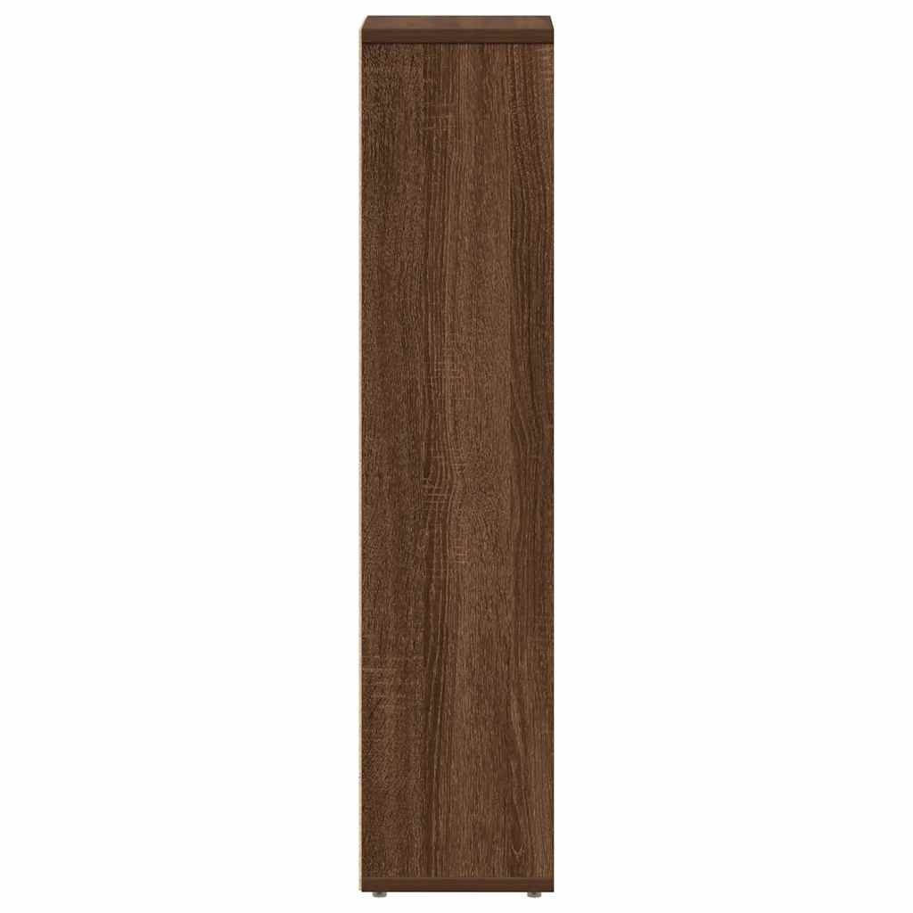 badeværelsesskab med rulleholder brun eg 20,5x20x90 cm