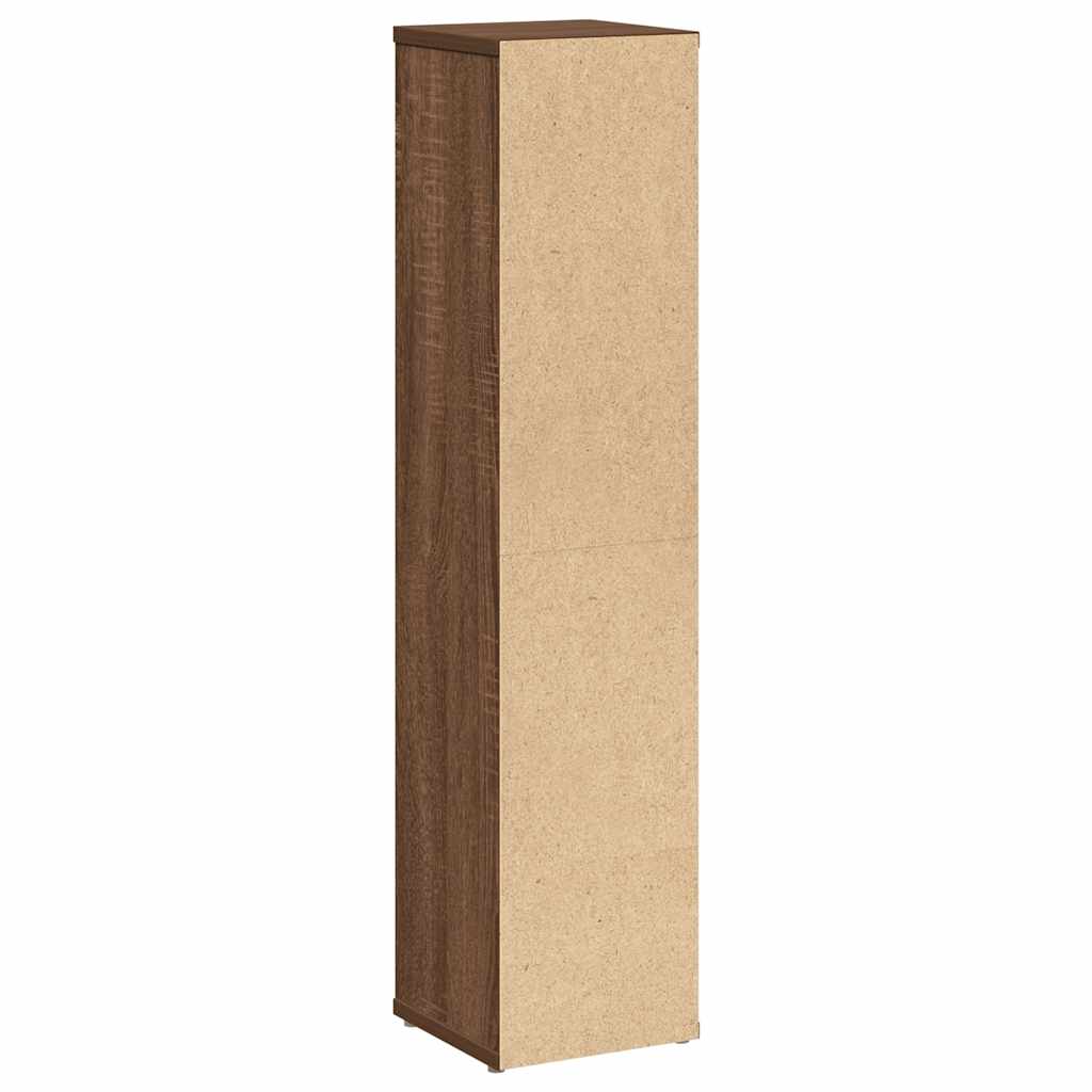 badeværelsesskab med rulleholder brun eg 20,5x20x90 cm