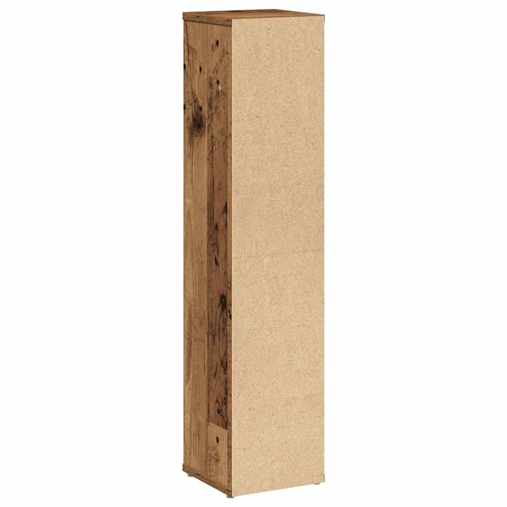 badeværelsesskab med rulleholder gammelt træ 20,5x20x90 cm