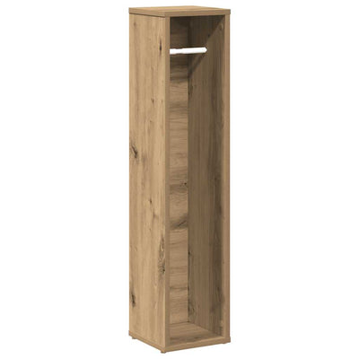 badeværelsesskab med rulleholder håndlavet eg 20,5x20x90 cm