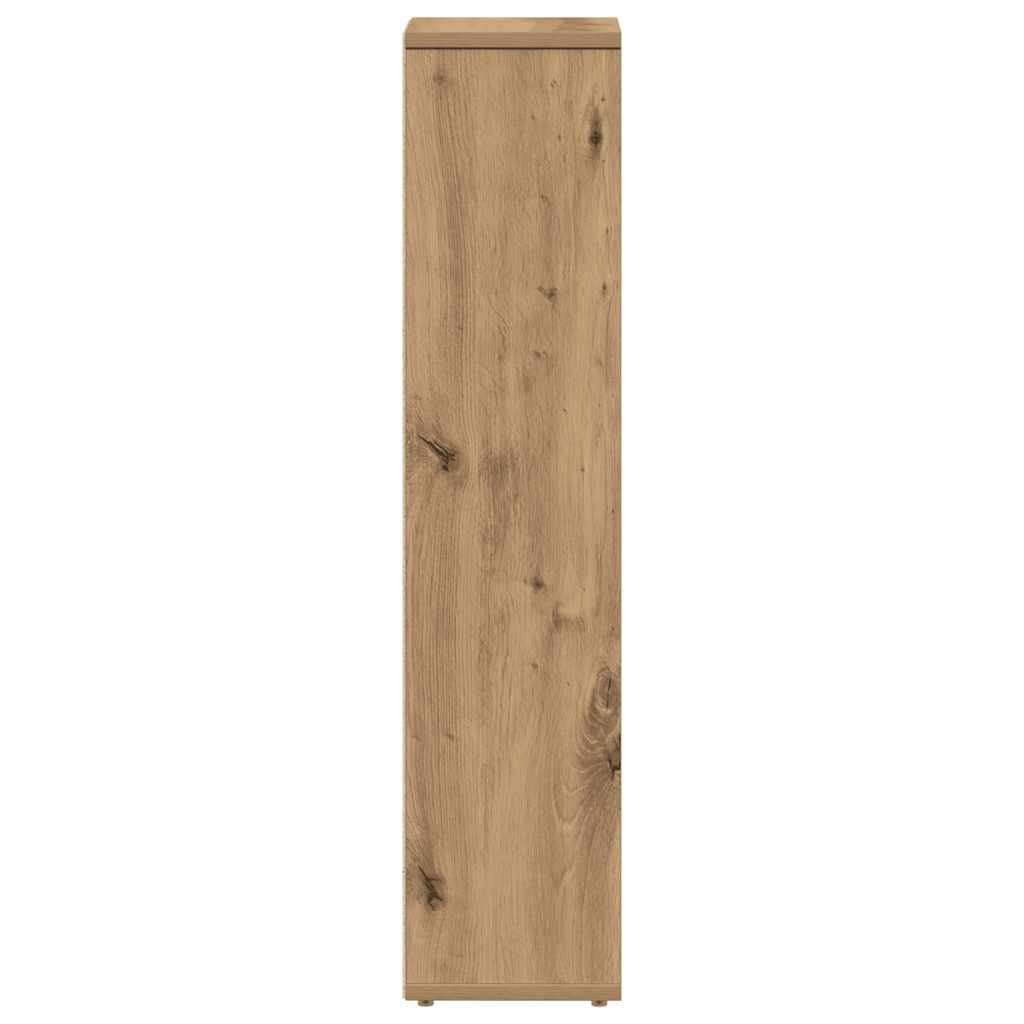 badeværelsesskab med rulleholder håndlavet eg 20,5x20x90 cm