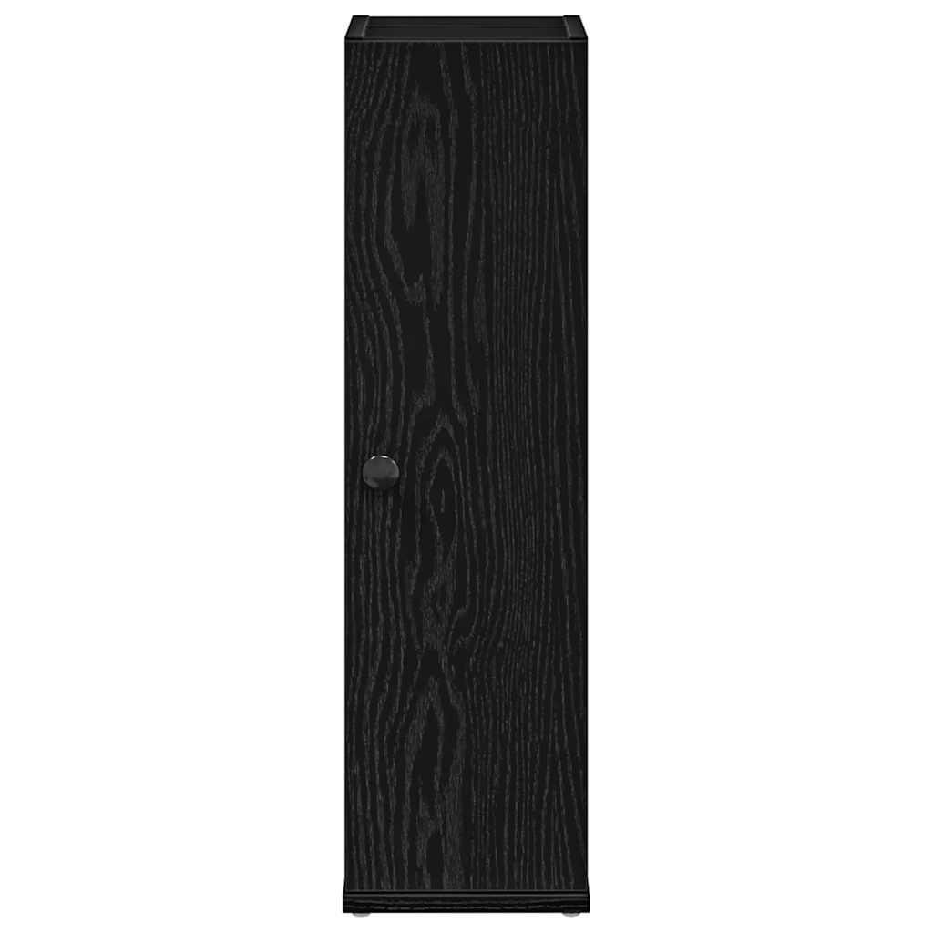 badeværelsesskab med rulleholder 20,5x22x72 cm sort