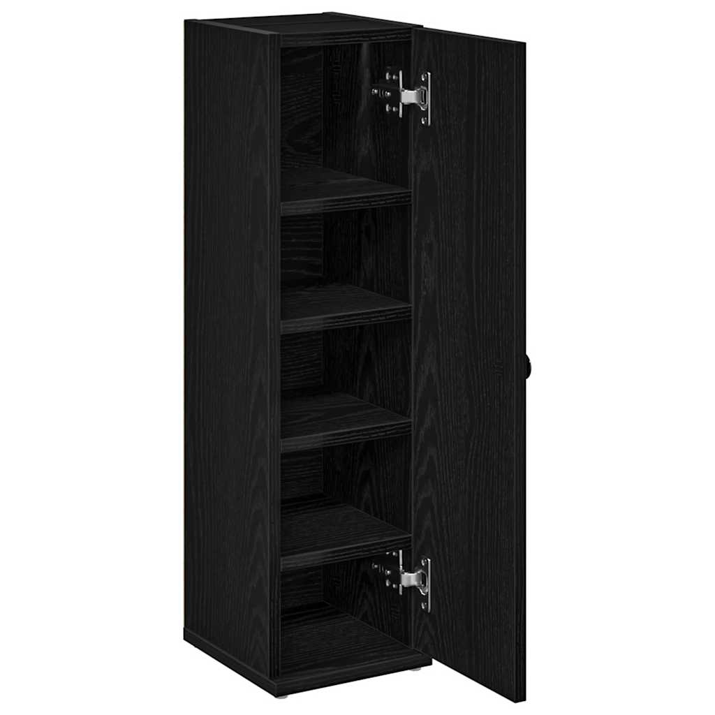 badeværelsesskab med rulleholder 20,5x22x72 cm sort