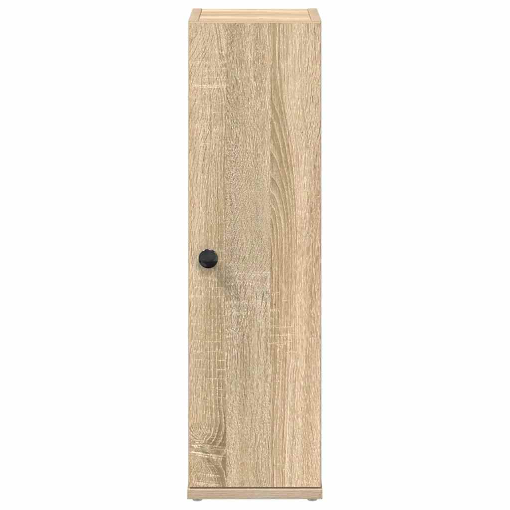badeværelsesskab med rulleholder 20,5x22x72 cm sonoma-eg