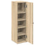 badeværelsesskab med rulleholder 20,5x22x72 cm sonoma-eg