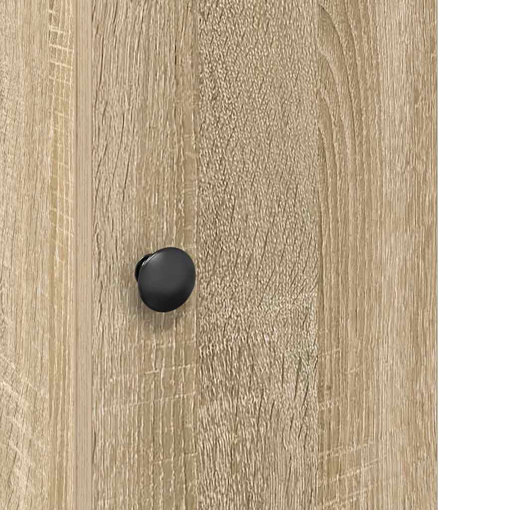 badeværelsesskab med rulleholder 20,5x22x72 cm sonoma-eg