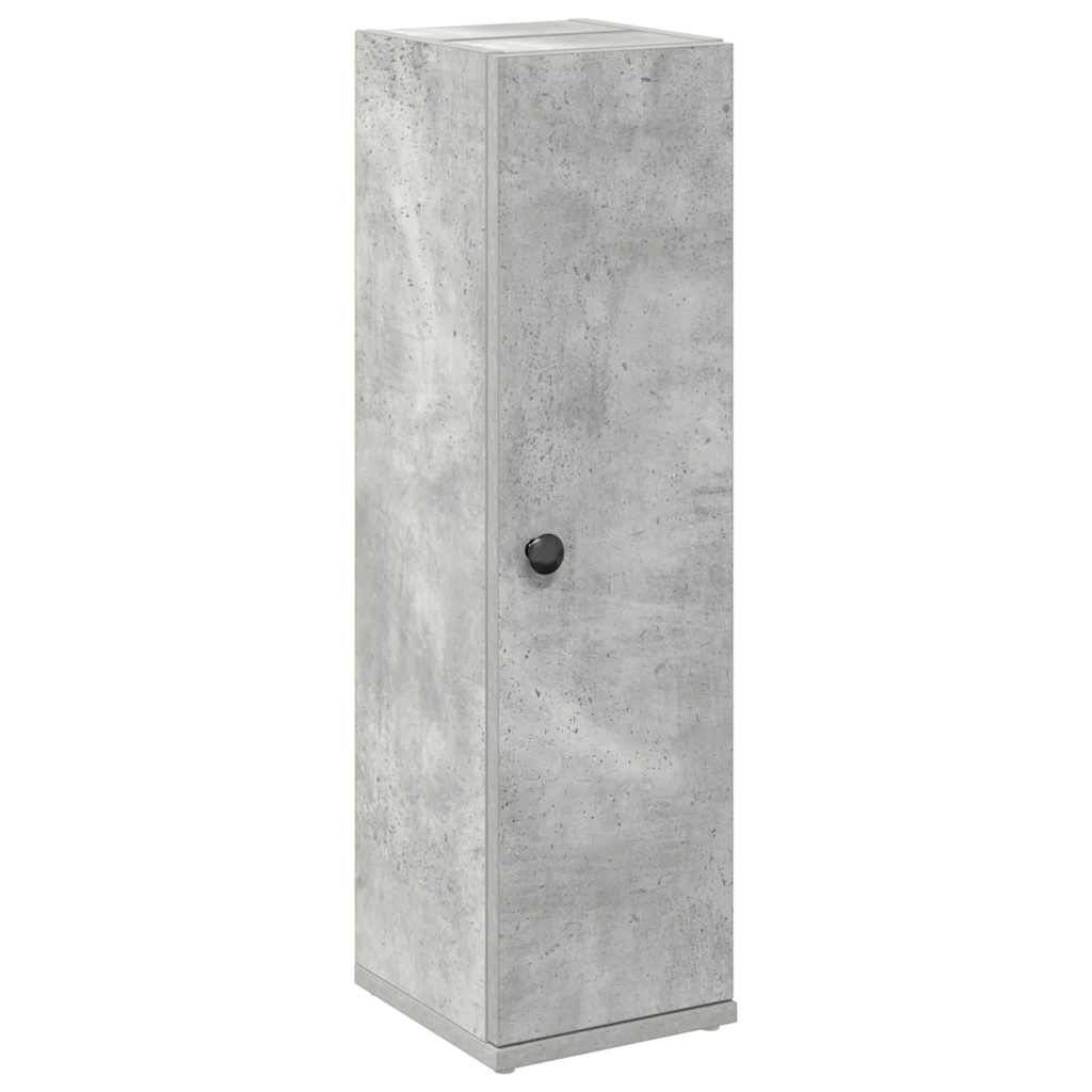 badeværelsesskab med rulleholder 20,5x22x72 cm betongrå