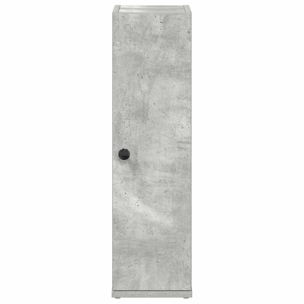 badeværelsesskab med rulleholder 20,5x22x72 cm betongrå