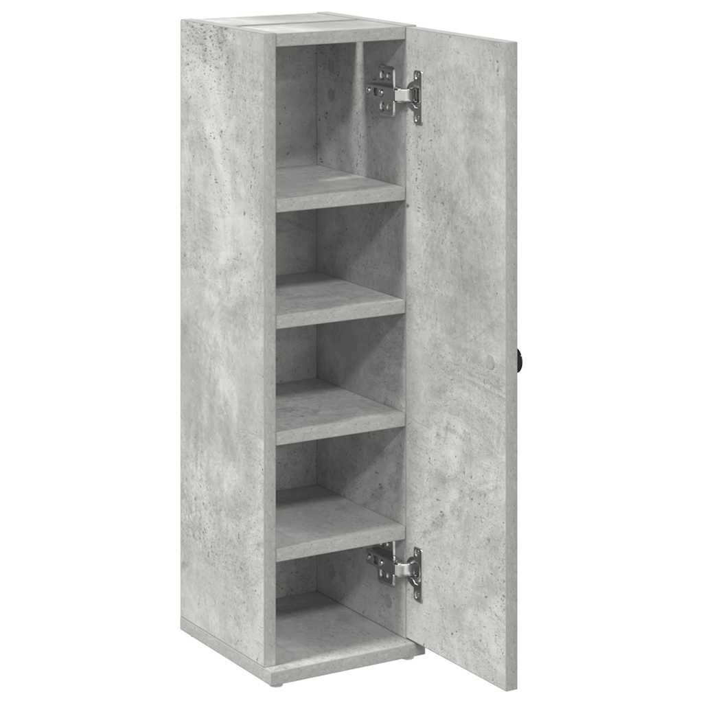 badeværelsesskab med rulleholder 20,5x22x72 cm betongrå