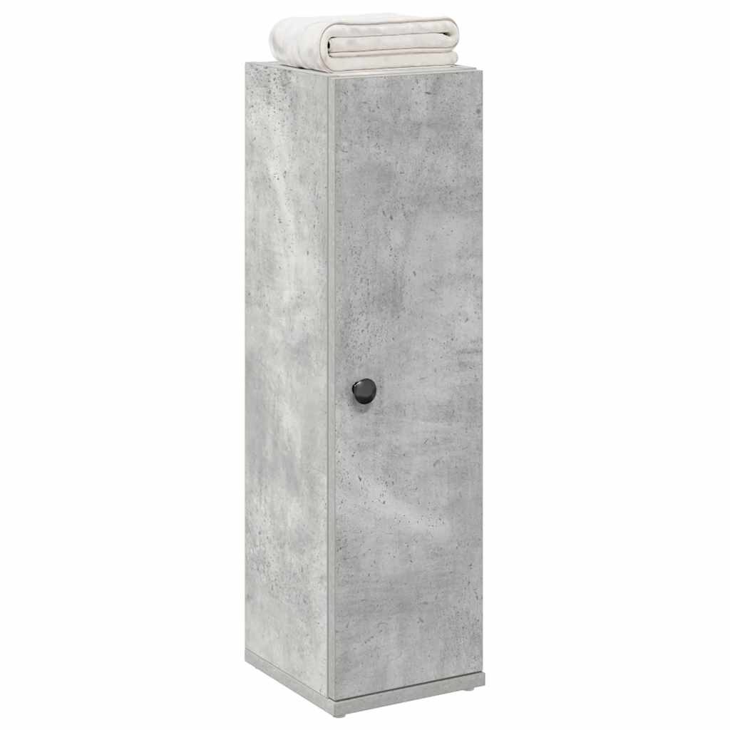 badeværelsesskab med rulleholder 20,5x22x72 cm betongrå billede