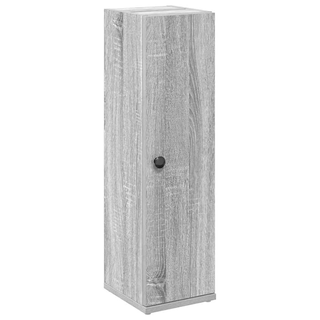 badeværelsesskab med rulleholder 20,5x22x72 cm grå sonoma-eg