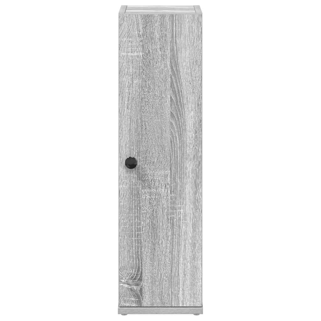badeværelsesskab med rulleholder 20,5x22x72 cm grå sonoma-eg
