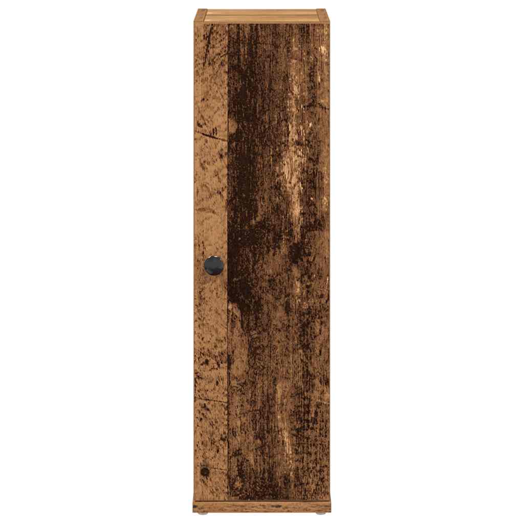 badeværelsesskab med rulleholder 20,5x22x72 cm antikt træ