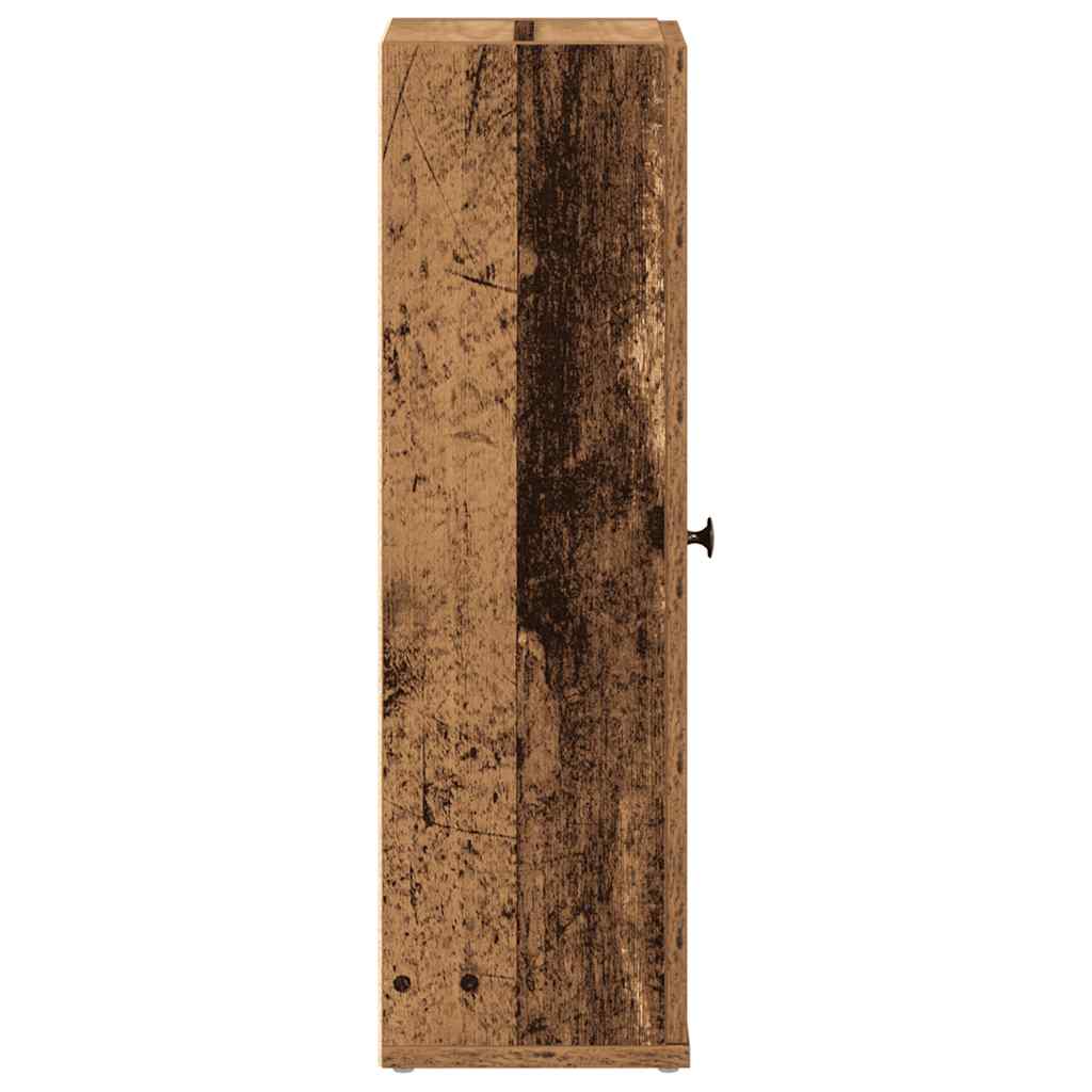 badeværelsesskab med rulleholder 20,5x22x72 cm antikt træ