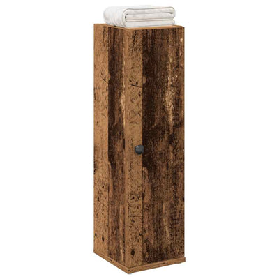 badeværelsesskab med rulleholder 20,5x22x72 cm antikt træ