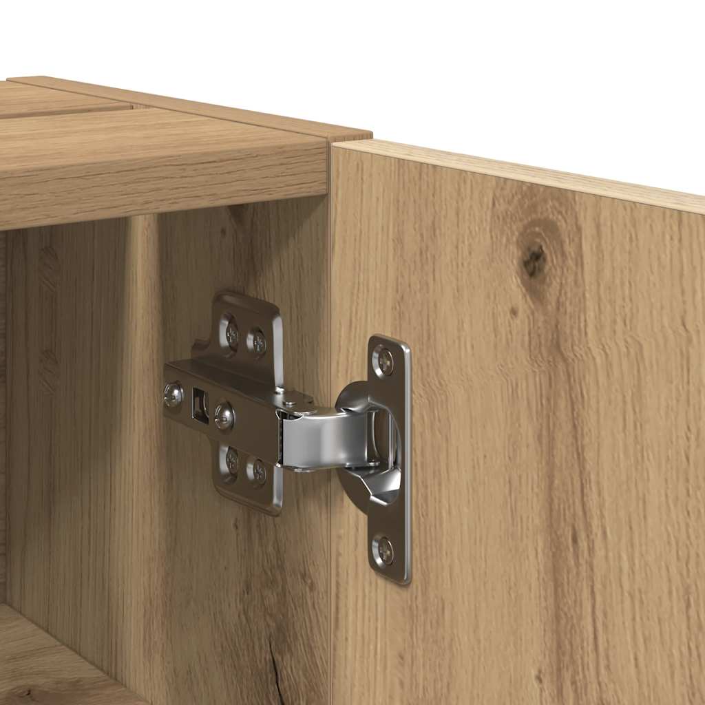 badeværelsesskab med rulleholder 20,5x22x72 cm kunsteg