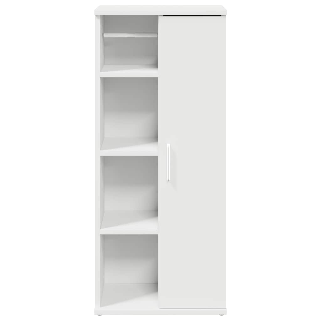 badeværelsesskab med rulleholder 39x22x90 cm hvid