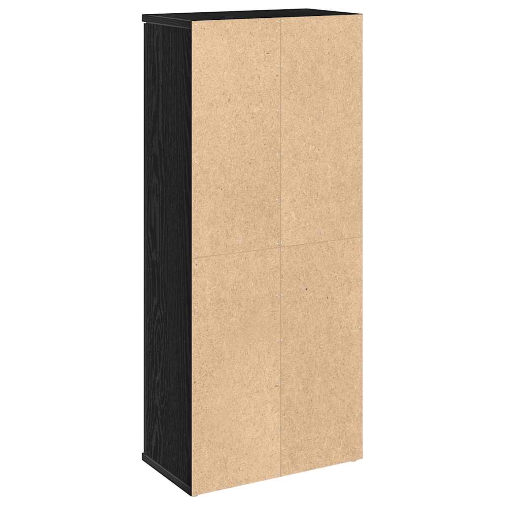 badeværelsesskab med rulleholder 39x22x90 cm sort