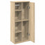 badeværelsesskab med rulleholder 39x22x90 cm sonoma-eg