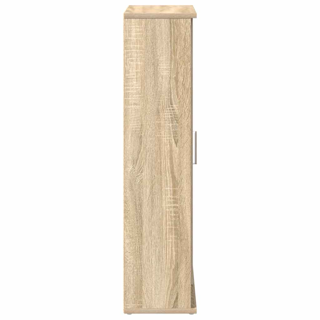 badeværelsesskab med rulleholder 39x22x90 cm sonoma-eg