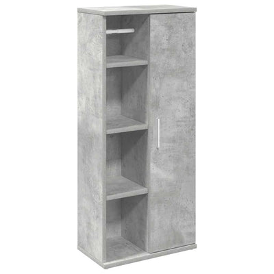 badeværelsesskab med rulleholder 39x22x90 cm betongrå