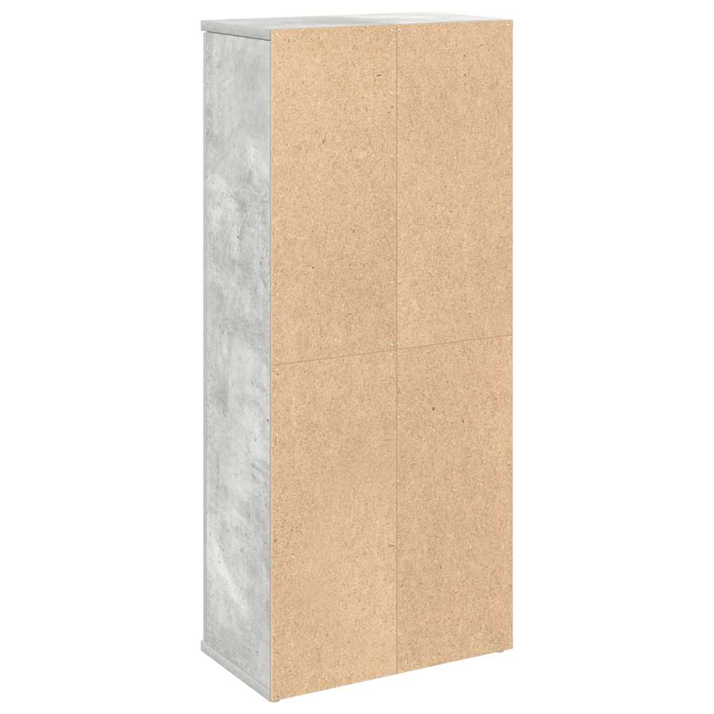 badeværelsesskab med rulleholder 39x22x90 cm betongrå