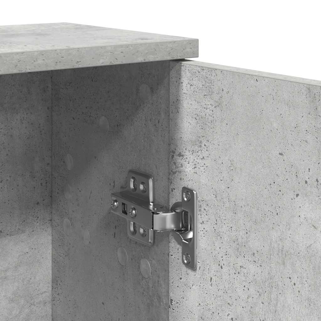 badeværelsesskab med rulleholder 39x22x90 cm betongrå