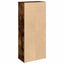 badeværelsesskab med rulleholder 39x22x90 cm røget egetræ