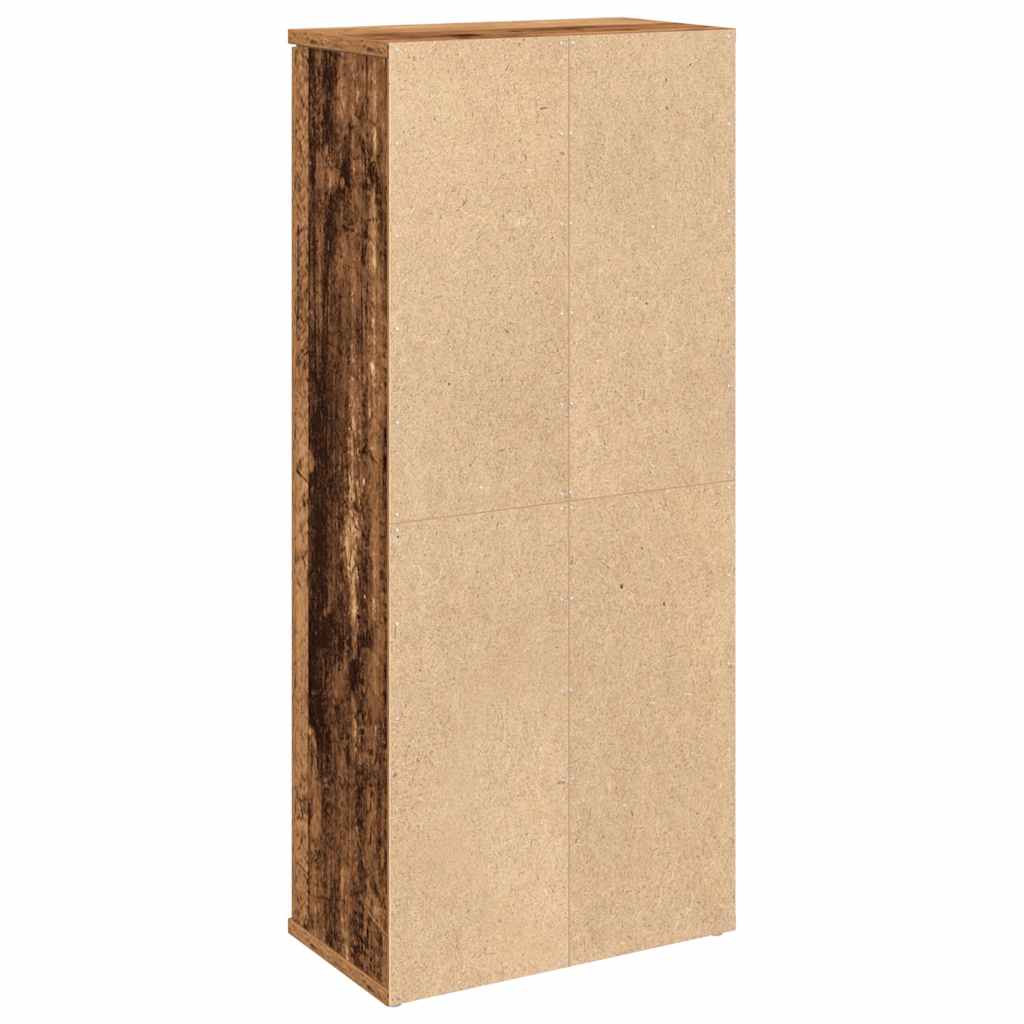 badeværelsesskab med rulleholder 39x22x90 cm antikt træ