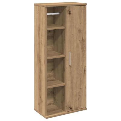 badeværelsesskab med rulleholder 39x22x90 cm kunsteg