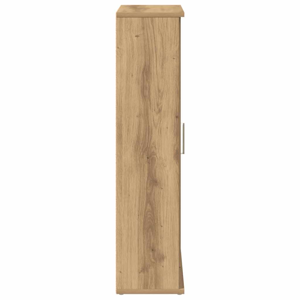 badeværelsesskab med rulleholder 39x22x90 cm kunsteg