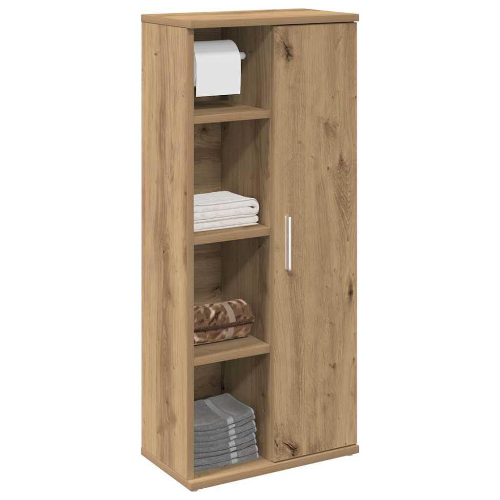badeværelsesskab med rulleholder 39x22x90 cm kunsteg billede