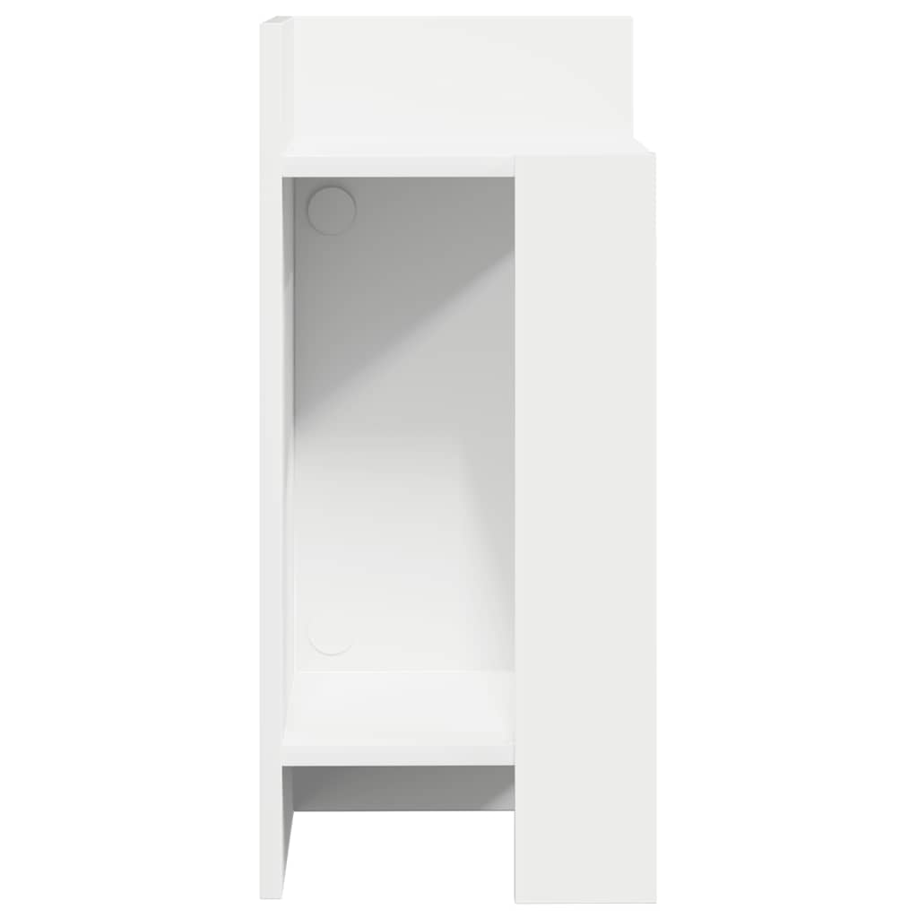 sidebord med hylde Hvid 25,5x27x60 cm