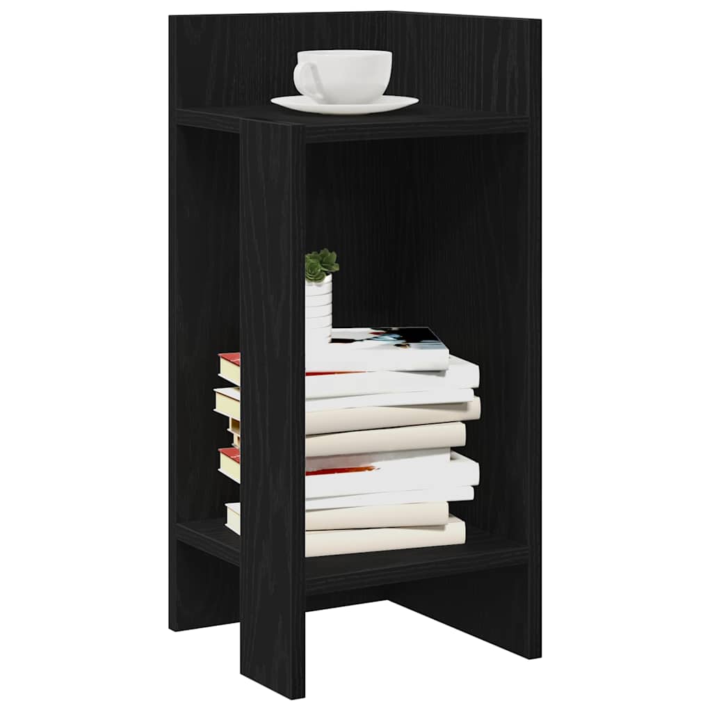 sidebord med hylde sort 25,5x27x60 cm