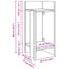 sidebord med hylde sonoma eg 25,5x27x60 cm