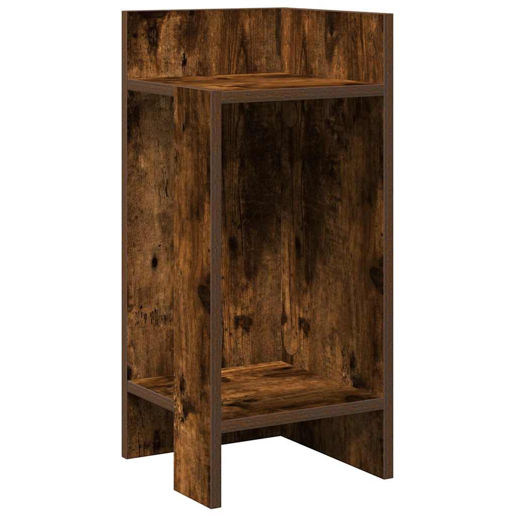 sidebord med hylde røget eg 25,5x27x60 cm