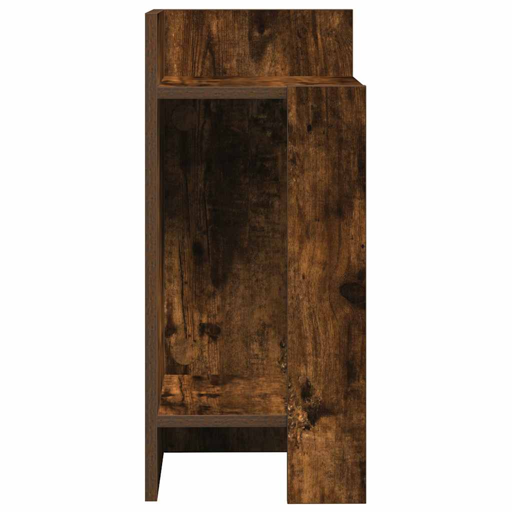 sidebord med hylde røget eg 25,5x27x60 cm