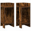 Sideborde 2 stk med reol røget eg 25,5x27x60 cm